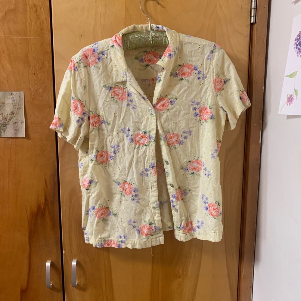 Floral Button-Up Women's Top
